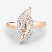 Load image into Gallery viewer, 0.29 Carat Genuine White Diamond 14K Rose Gold Ring (E-F Color, SI1-SI2 Clarity)
