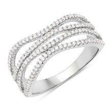 Load image into Gallery viewer, 0.46 Carat Genuine White Diamond 14K White Gold Ring (F-G Color, SI Clarity)