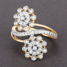 Load image into Gallery viewer, 0.56 Carat Genuine White Diamond 14K Yellow Gold Ring (E-F Color, SI1-SI2 Clarity)