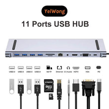 Load image into Gallery viewer, 11-in-1 Dock USB C Hub