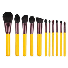 Load image into Gallery viewer, 11 Pcs Women Professional Quality Makeup Brush Set Cosmetic Brushes Beauty Makeup Tool - Beginner Makeup Tools Full Set