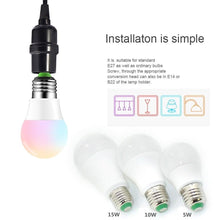 Load image into Gallery viewer, 110V 220V E27 RGB LED Bulb Lights 5W 10W 15W RGB Lampada Changeable Colorful RGBW LED Lamp With IR Remote Control+Memory Mode RGB LED Light Bulbs, 10W LED Color Changing Light Bulb with Remote Control