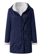 Load image into Gallery viewer, Full Size Pocketed Long Sleeve Hooded Toggle Jacket – Stylish & Functional Outerwear for Women