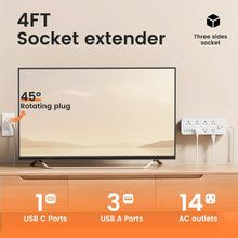 Load image into Gallery viewer, 18-Outlet Power Strip with USB & Type-C ā Surge Protection
