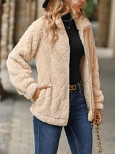 Load image into Gallery viewer, Women's Fuzzy Zip-Up Jacket with Pockets – Soft & Cozy Long Sleeve Outerwear