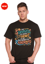 Load image into Gallery viewer, I've Survived Too Many Storms to Be Both Unisex Bamboo/Cotton Graphic T-Shirt
