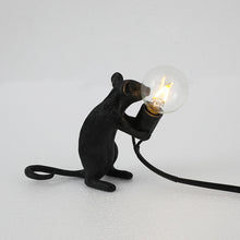 Load image into Gallery viewer, Postmodern Resin Animal Rat Mouse Table Lamp Small Mini Mouse Cute LED Night Lights Home Décor Desk Lights Bedside Lamp Decorative Table Lamp Cute Study Lamps for Bedroom Décor (