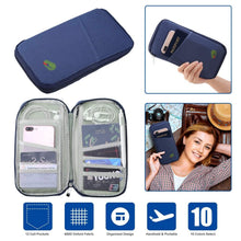 Load image into Gallery viewer, 12 Pocket Travel Passport Wallet