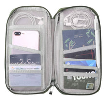 Load image into Gallery viewer, 12 Pocket Travel Passport Wallet