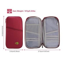 Load image into Gallery viewer, 12 Pocket Travel Passport Wallet