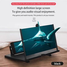 Load image into Gallery viewer, 12 inch 3D Mobile Phone Screen Magnifier HD Video Amplifier with Foldable Holder