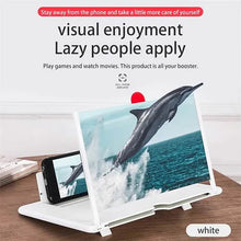 Load image into Gallery viewer, 12 inch 3D Mobile Phone Screen Magnifier HD Video Amplifier with Foldable Holder