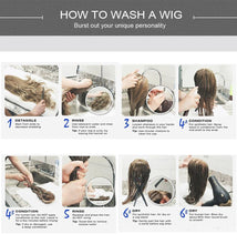 Load image into Gallery viewer, 12 inch Synthetic Bob Wig for Women Side Fringe High Density Heat Resistant Hair Wigs Party Daily Wear Natural Headline Wigs For Black Women Cosplay Wigs For Women