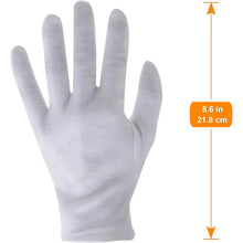 Load image into Gallery viewer, 12-Pairs: White Cotton Gloves