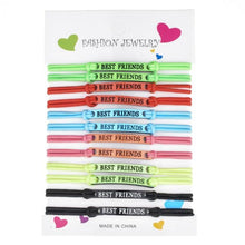 Load image into Gallery viewer, 12 pcs/set Charms Bracelet Couple Braided Adjustable Elastic Rope Chain Handmade Bracelets Adjustable Rope Matching Set Comfortable Bracelet Gift For Women Best Friend Matching Relationship Jewelry