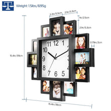 Load image into Gallery viewer, 12-Picture Display Wall Clock