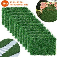Load image into Gallery viewer, 12-Piece: Artificial Boxwood Plant Grass