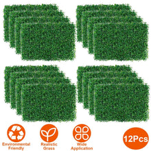 Load image into Gallery viewer, 12-Piece: Artificial Boxwood Plant Grass