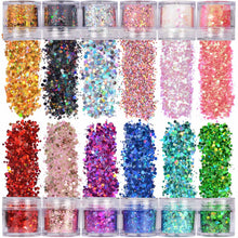 Load image into Gallery viewer, 12-Piece: Holographic Chunky Glitters