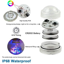 Load image into Gallery viewer, 12-Piece: LED RGB Diving Light Remote Control Decorative Light
