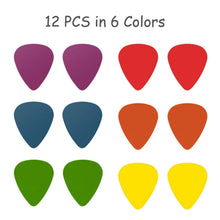 Load image into Gallery viewer, 12-Piece: Standard Acoustic Electric Plectrums Guitar Picks