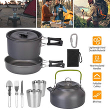 Load image into Gallery viewer, 12-Pieces: Camping Cookware Set