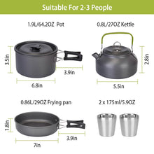 Load image into Gallery viewer, 12-Pieces: Camping Cookware Set