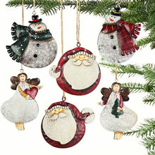 Load image into Gallery viewer, 12-Pieces: Christmas Tree Colorful Resin Elk Pendant Decoration