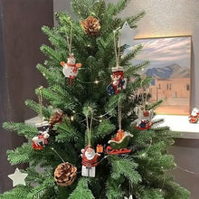 Load image into Gallery viewer, 12-Pieces: Christmas Tree Colorful Resin Elk Pendant Decoration