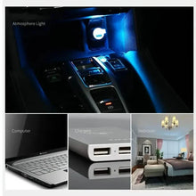 Load image into Gallery viewer, 12-Pieces: Colorful Lights Car USB Atmosphere Lights