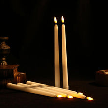 Load image into Gallery viewer, 12 Pieces Warm White Light Flameless LED Taper Candles Flickering Remote Battery Operated Led Warm 3D Wick Light Window Candles Real Wax Christmas Home Wedding Decor Battery Operated Christmas Halloween Wedding Decoration Candles