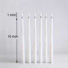 Load image into Gallery viewer, 12 Pieces Warm White Light Flameless LED Taper Candles Flickering Remote Battery Operated Led Warm 3D Wick Light Window Candles Real Wax Christmas Home Wedding Decor Battery Operated Christmas Halloween Wedding Decoration Candles
