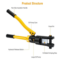 Load image into Gallery viewer, 12 Ton Hydraulic Wire Crimper