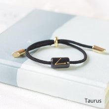 Load image into Gallery viewer, 12 Zodiac Bracelet Charm Jewelry Adjustable Braided Rope Couple Bracelets Handmade Navy String Bracelet With Metal Knot Men Women Braided Bracelets Gifts
