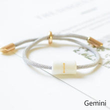 Load image into Gallery viewer, 12 Zodiac Bracelet Charm Jewelry Adjustable Braided Rope Couple Bracelets Handmade Navy String Bracelet With Metal Knot Men Women Braided Bracelets Gifts