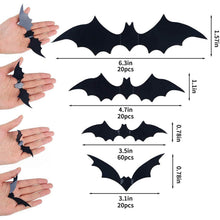Load image into Gallery viewer, 120-Piece: 3D Bat Halloween Decoration Stickers
