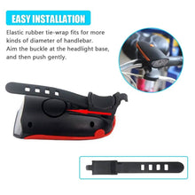Load image into Gallery viewer, 1200mAh Rechargeable Bike Headlight with Horn