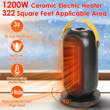 Load image into Gallery viewer, 1200W Portable Electric Fan Heater