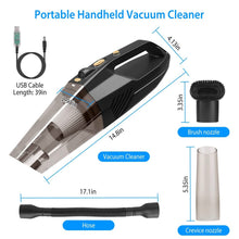 Load image into Gallery viewer, 120W 8000PA Handheld Cordless Car Vacuum Cleaner with Accessory kit