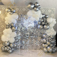 Load image into Gallery viewer, 122 pieces White Silver Latex Balloon Arch Garland Kit For Baby Shower Wedding Birthday Graduation Anniversary Bachelorette Party Luxury Ballons