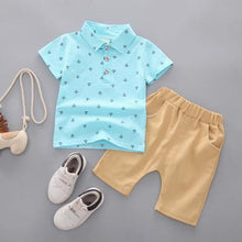 Load image into Gallery viewer, Modern Luxury Baby Boys T shirt And Shorts Anchor Printed Children's Clothing in Elegant Deisgn