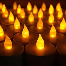 Load image into Gallery viewer, 12/24/48pcs Flameless LED Tea light Tea Candles Wedding Light Romantic Candles Realistic Tea Lights Candles LED Tea light Candles Flickering Bright Tea lights Battery Operated Candles Flameless Candles Lights for Birthday Party Wedding Decorations