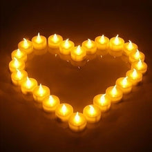Load image into Gallery viewer, 12/24/48pcs Flameless LED Tea light Tea Candles Wedding Light Romantic Candles Realistic Tea Lights Candles LED Tea light Candles Flickering Bright Tea lights Battery Operated Candles Flameless Candles Lights for Birthday Party Wedding Decorations