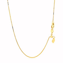 Load image into Gallery viewer, 14k Yellow Gold Adjustable Box Chain 0.7mm