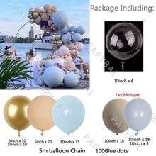 Load image into Gallery viewer, 125Pcs Perfect Yellow Rose Blue Double Layer Gold Arch Garland Balloons Kit For Wedding Summer Party Decor Birthday Bridal Showers Gender Reveals Ballons Decoration