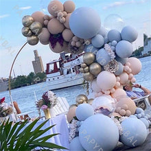 Load image into Gallery viewer, 125Pcs Perfect Yellow Rose Blue Double Layer Gold Arch Garland Balloons Kit For Wedding Summer Party Decor Birthday Bridal Showers Gender Reveals Ballons Decoration
