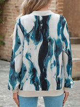 Load image into Gallery viewer, Lightweight Printed Zip-Up Jacket with Baseball Collar and Casual Fit