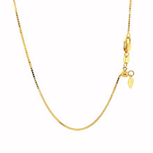 Load image into Gallery viewer, 14k Yellow Gold Adjustable Box Chain 0.85mm