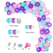 Load image into Gallery viewer, 129Pcs Purple And Gold Balloons For Happy Birthday Foil Balloons Banner Circle Dots Garland Birthday Party Decorations Birtdhay Ballons Decoration