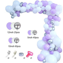 Load image into Gallery viewer, 129Pcs Purple And Gold Balloons For Happy Birthday Foil Balloons Banner Circle Dots Garland Birthday Party Decorations Birtdhay Ballons Decoration